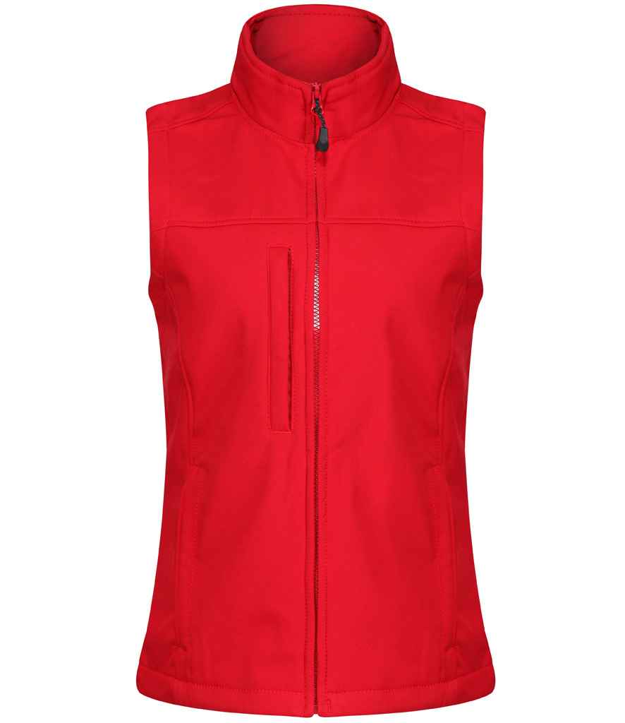 Regatta Ladies Flux Soft Shell Bodywarmer - Classic Red/Seal Grey